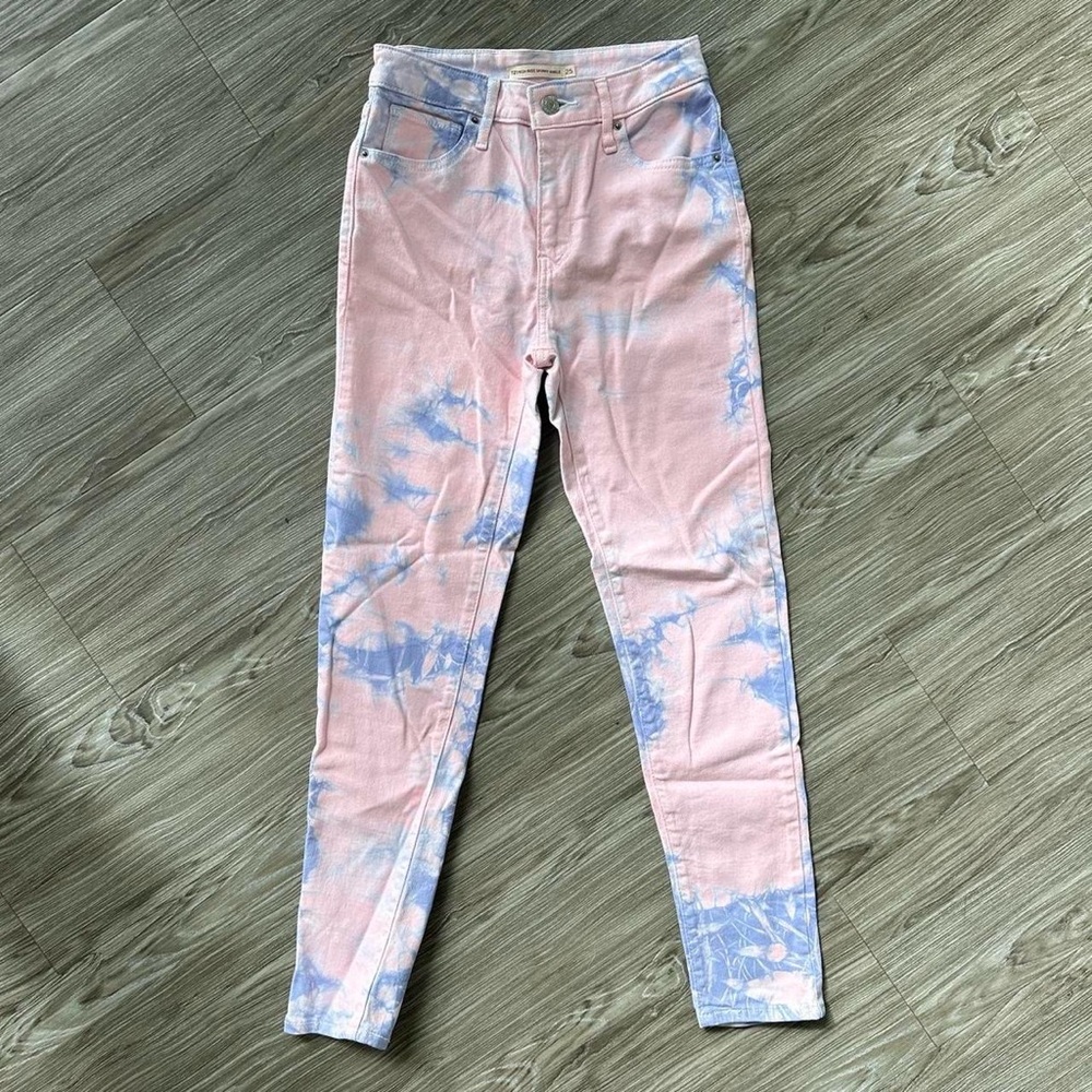 Levi’s Pink and Blue Tie-Dye Women Jeans